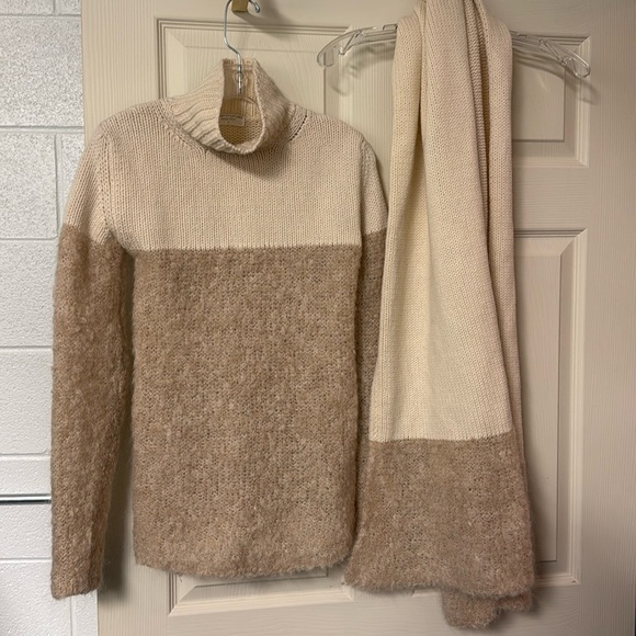 Worn once. Majestic Filatures sweater and matching scarf. Worn once. - Picture 1 of 6